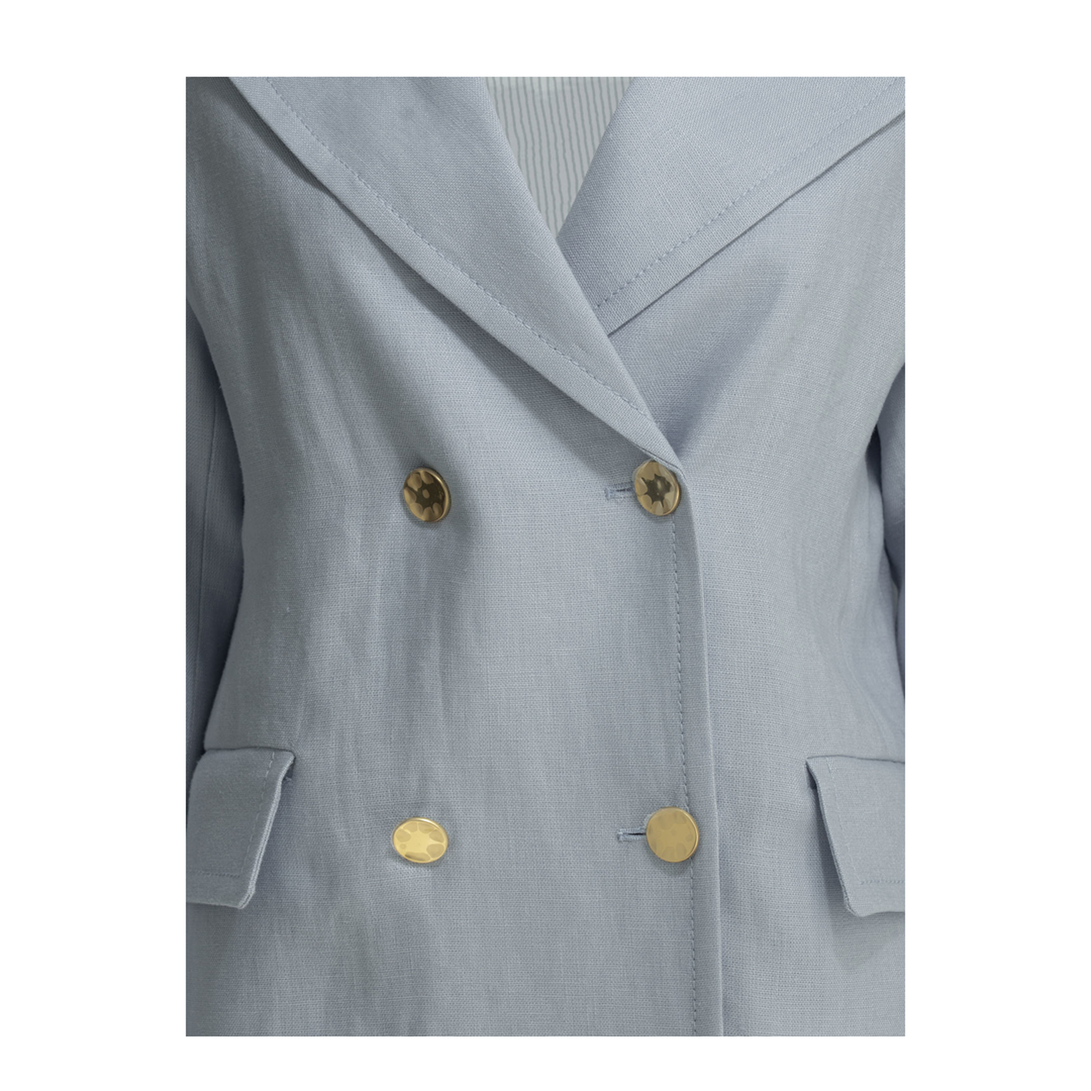 Linen Double-Breasted Blazer - Image 3