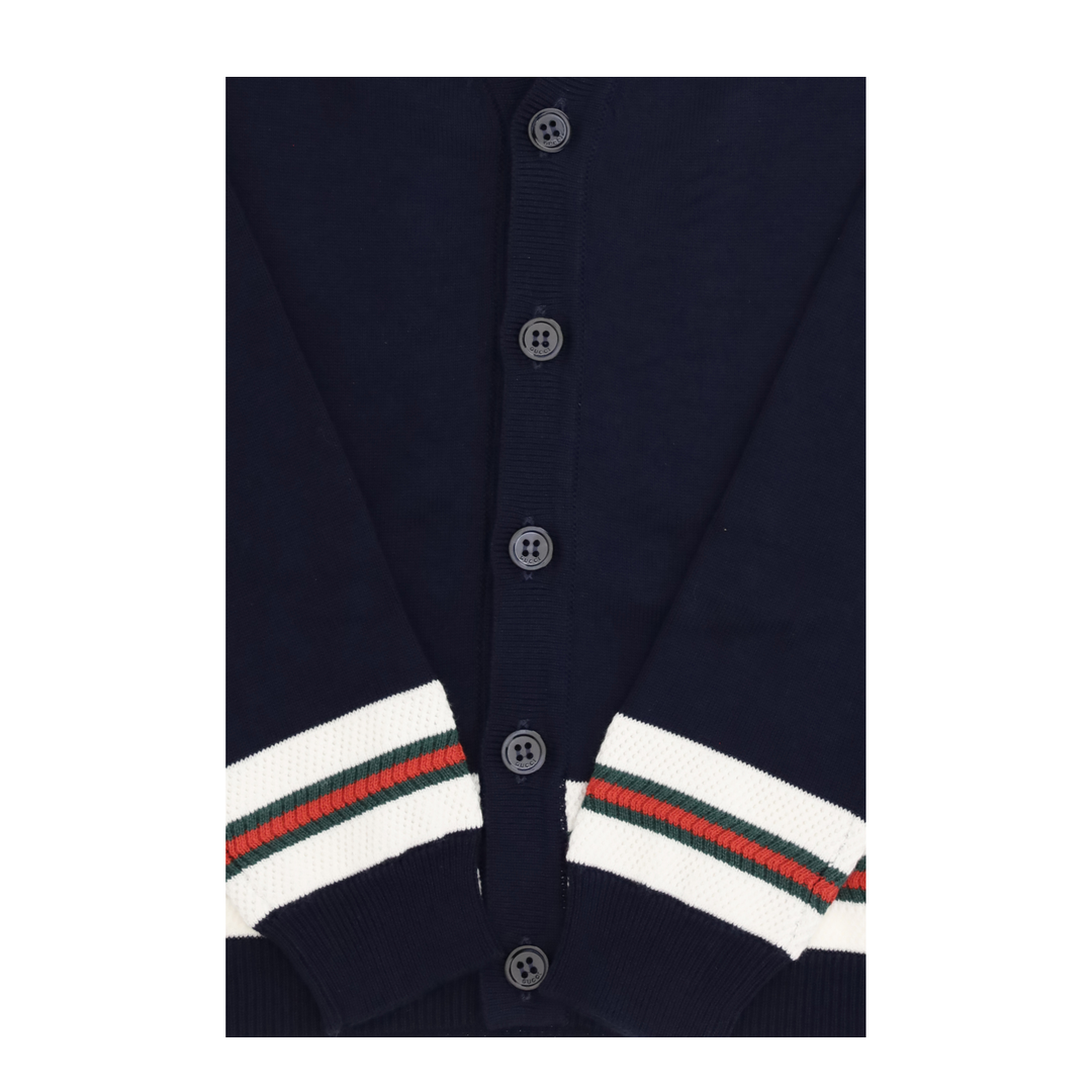 Cardigan with Web Stripes - Image 3
