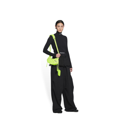 Le Cagole Xs Shoulder Bag in Neon Yellow - Image 5