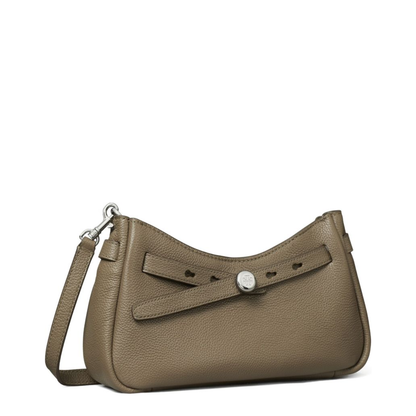 Romy Pebbled Leather Crossbody - Wild Mushroom - Image 4