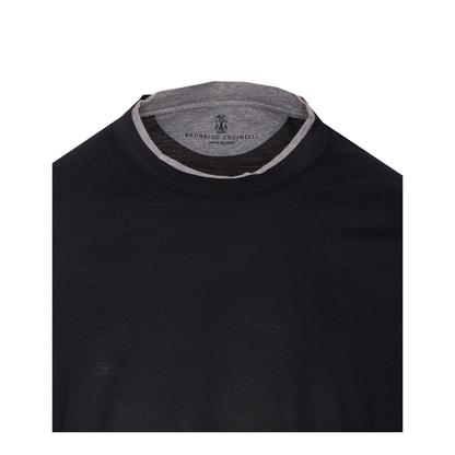 Layered-Effect Silk-Cotton T-Shirt - Image 4