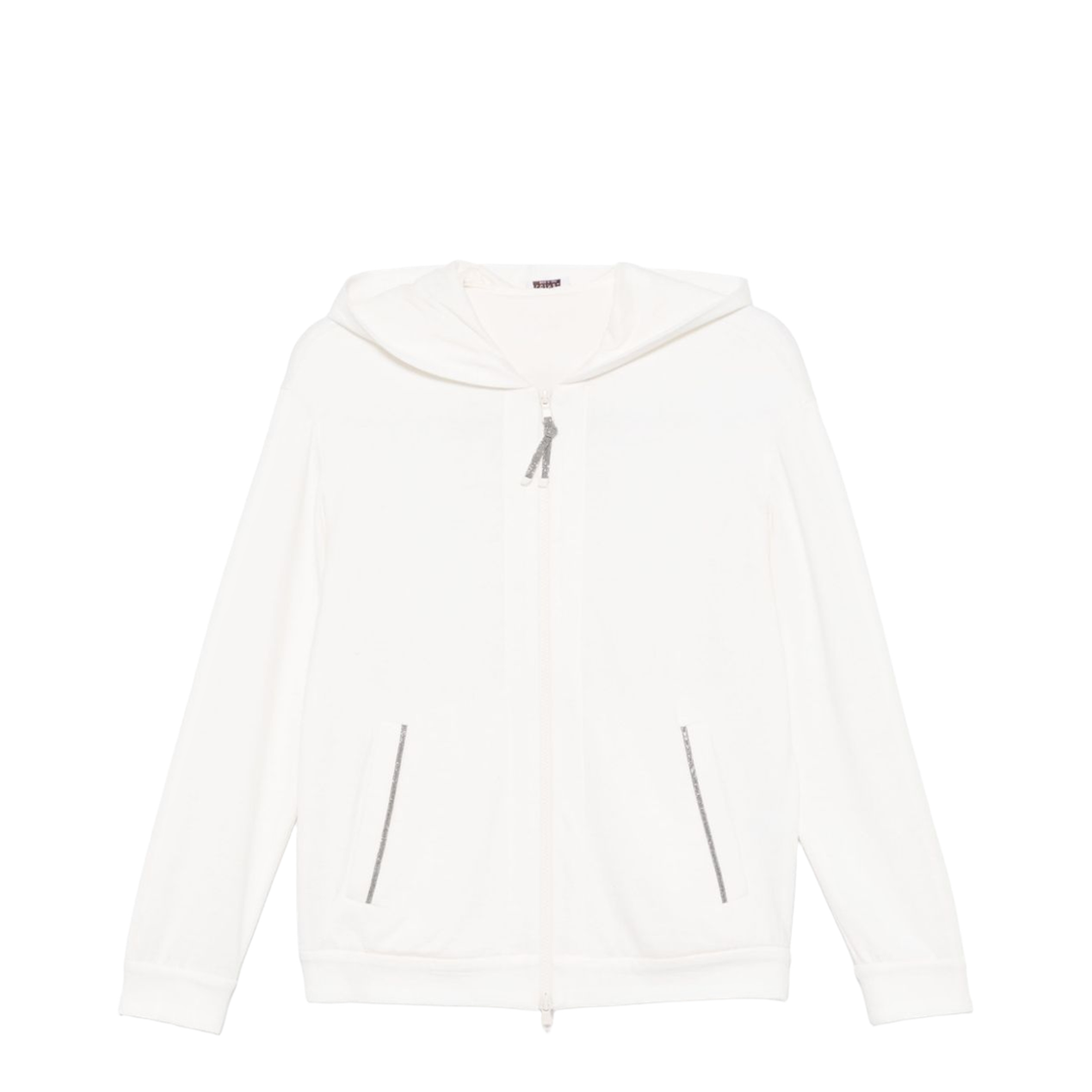 Cotton and Silk Blend Hoodie - Image 1