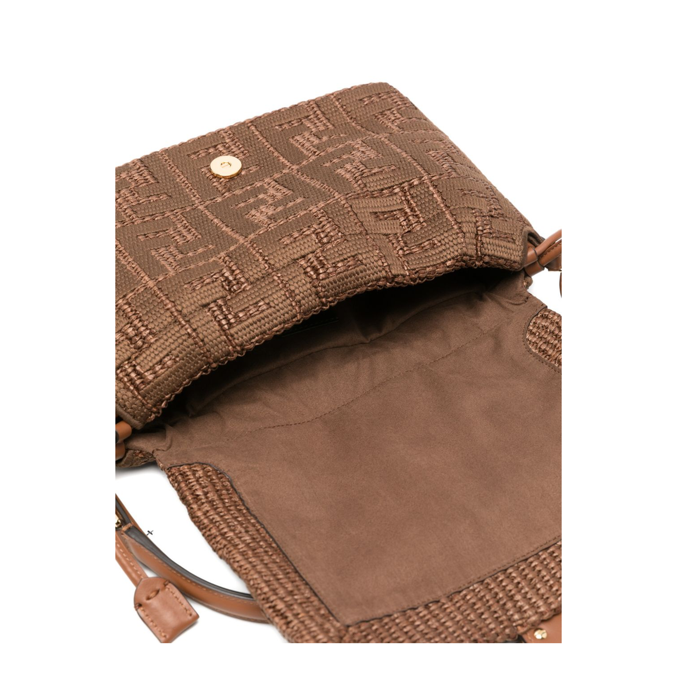 Mamma Baguette Medium Raffia-Effect Shoulder Bag - Sellier Brown - Image 2