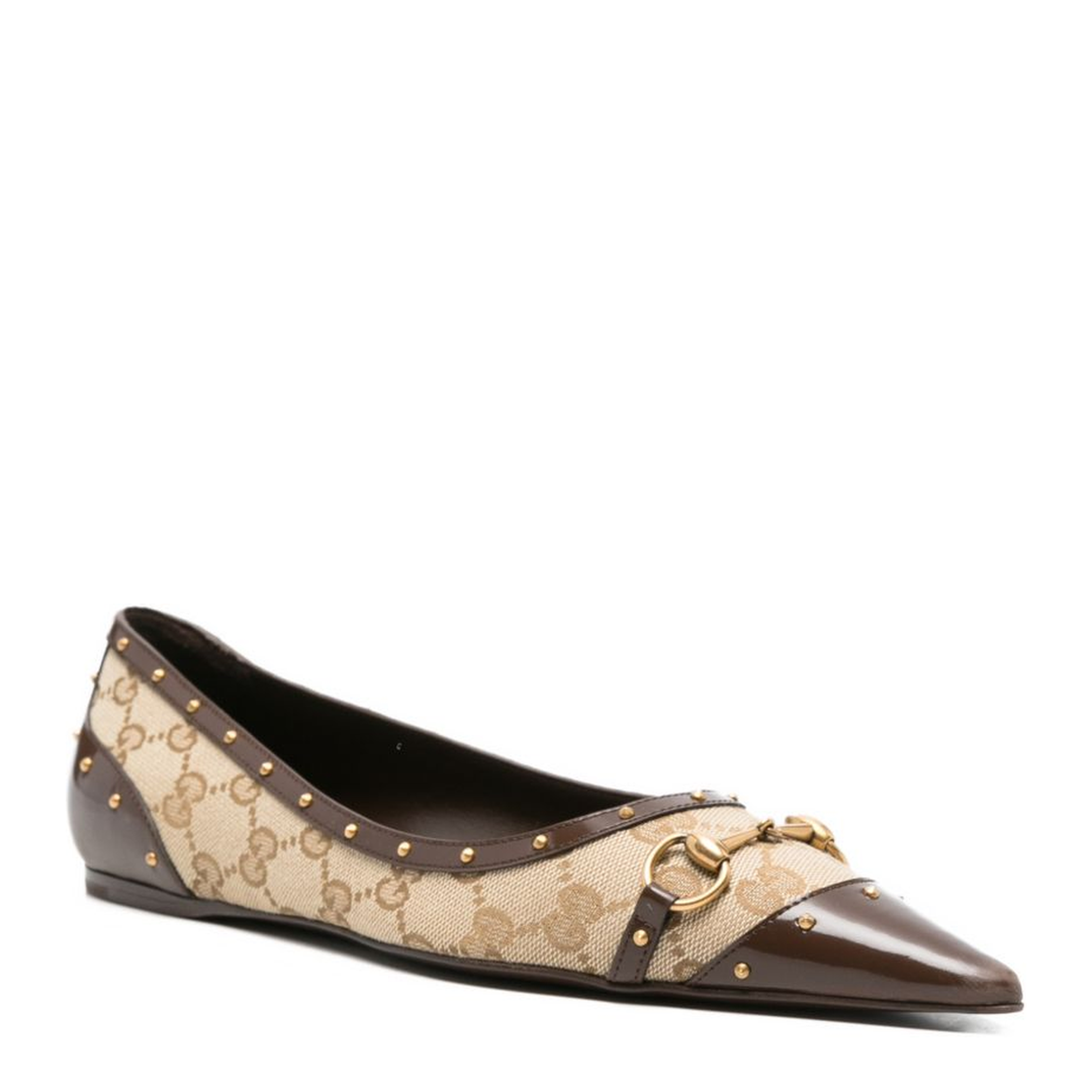 Savoy Ballerina in Sand and Brown GG Canvas - Image 2