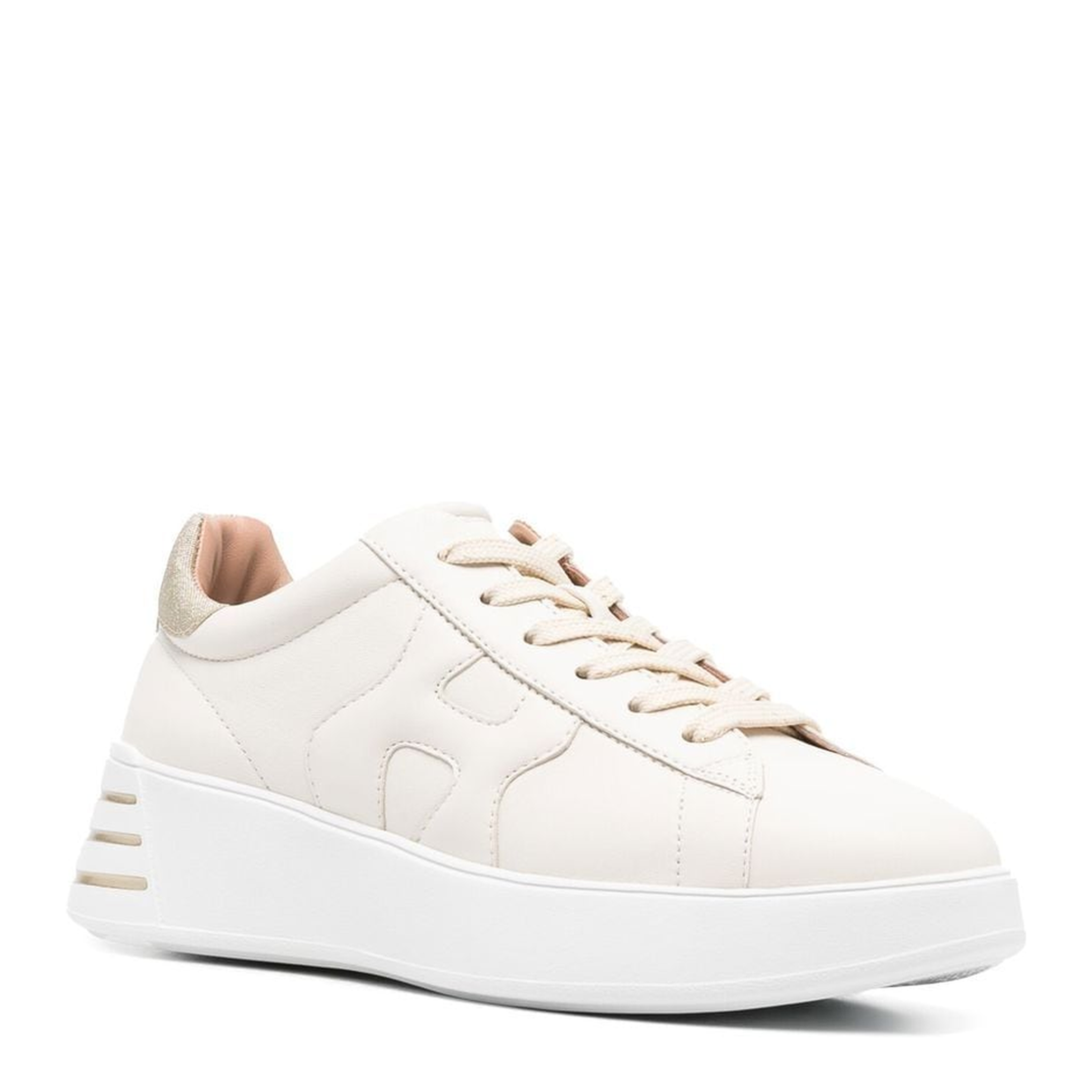 Glitter-Detail Leather Sneakers - Image 3