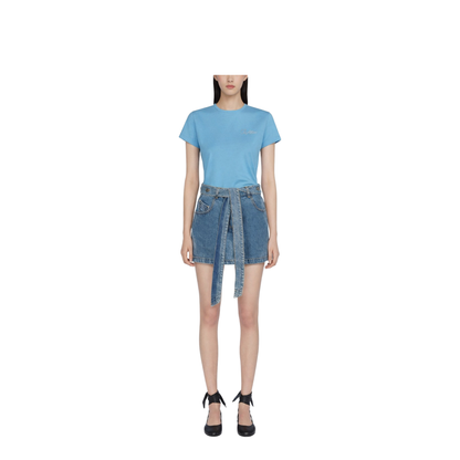 Denim Skirt with Belt - Image 2