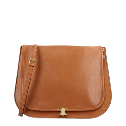 Soft Triomphe Uni Lambskin Shoulder Bag - Soft Tan - Image 1