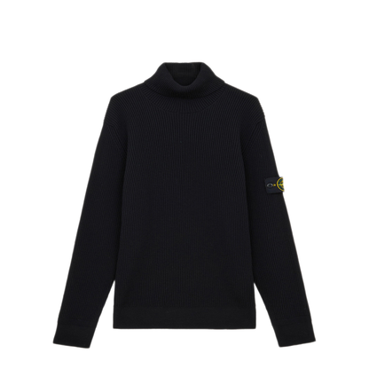 Ribbed Wool Turtleneck Pullover - Image 1