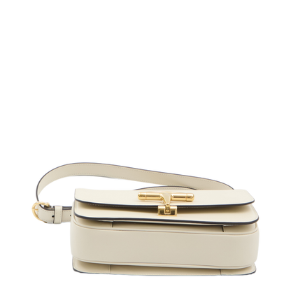 Siena Small Leather Shoulder Bag Ivory - Image 3