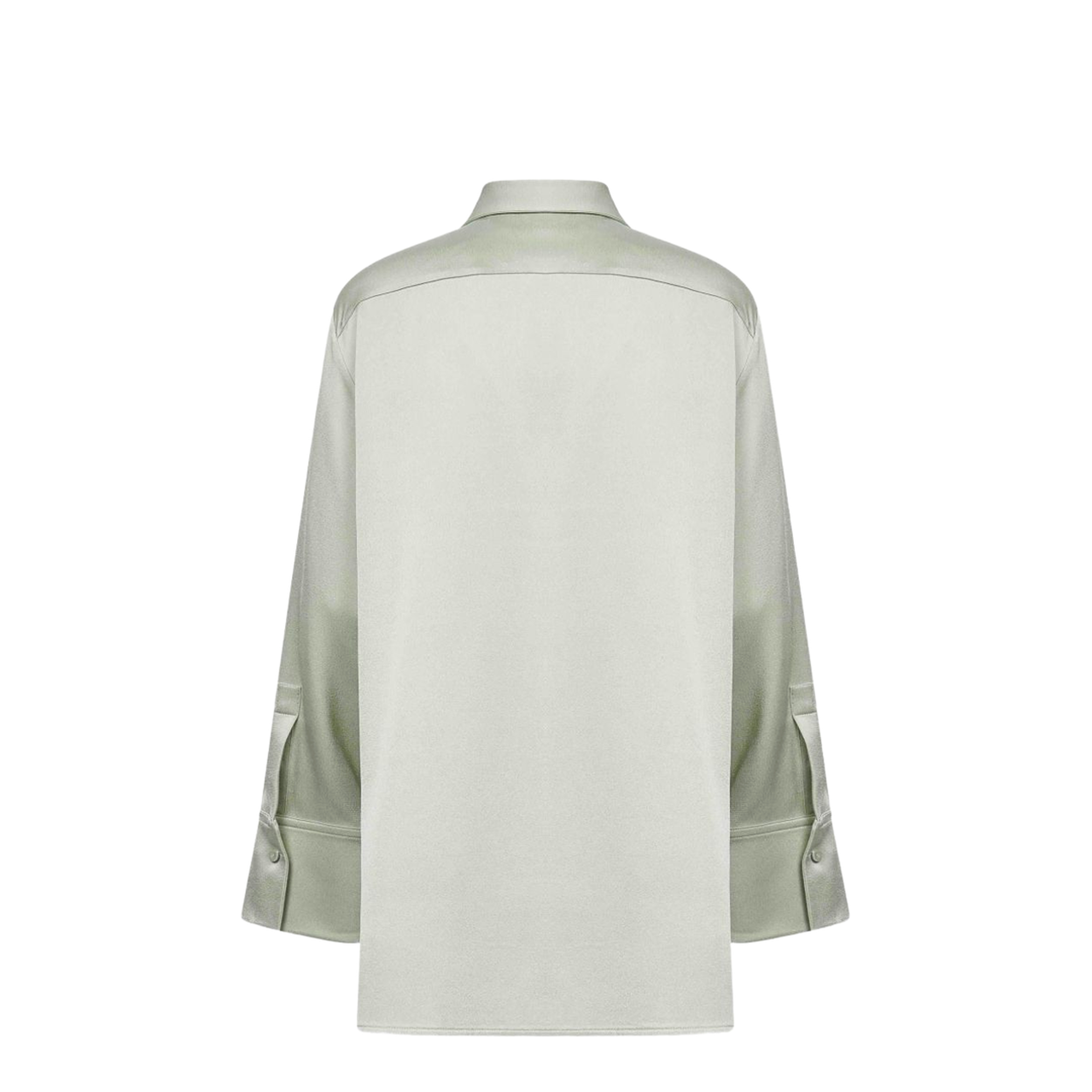 Women's Satin Shirt Green - Image 3