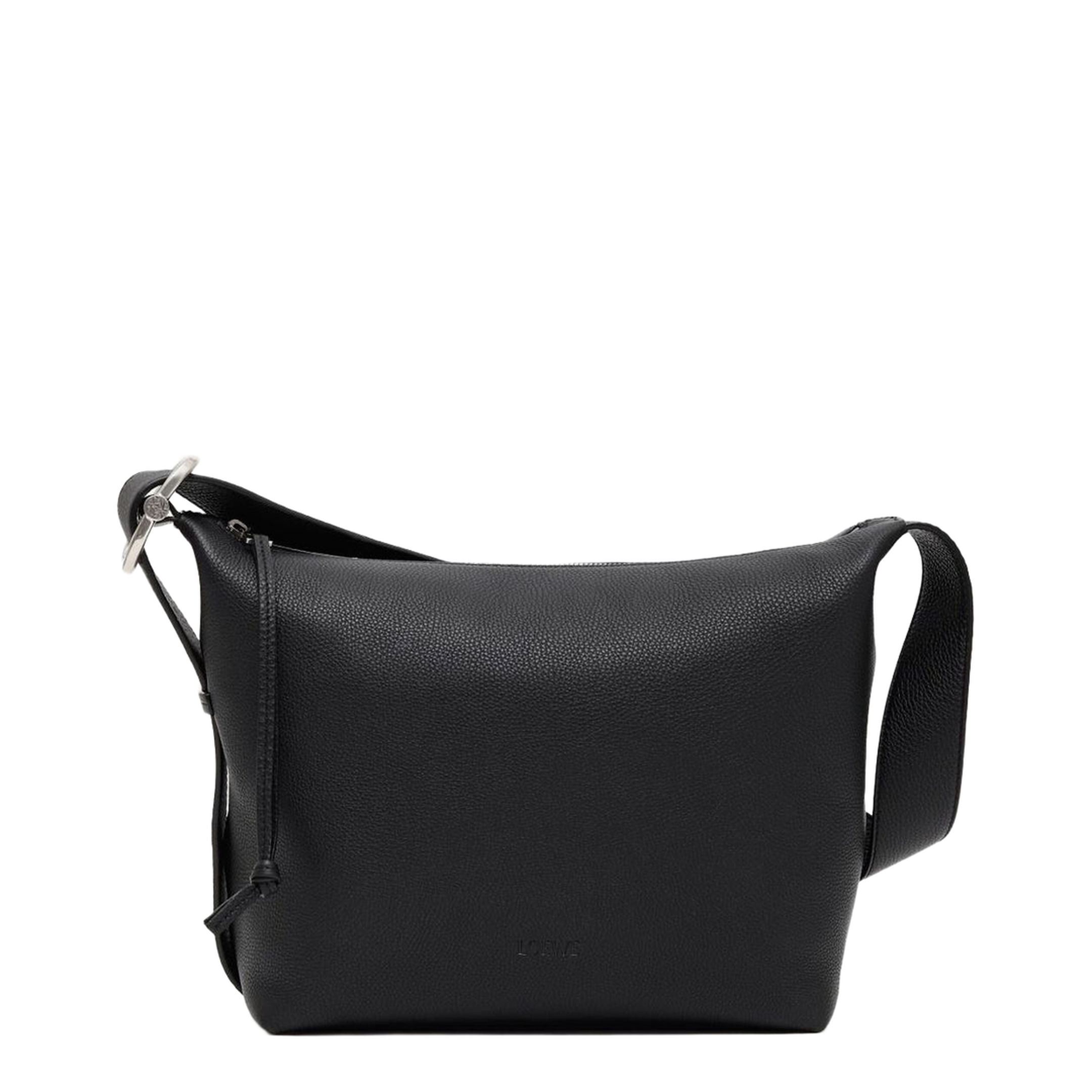 Loop Calfskin Hobo Bag - Black - Image 1