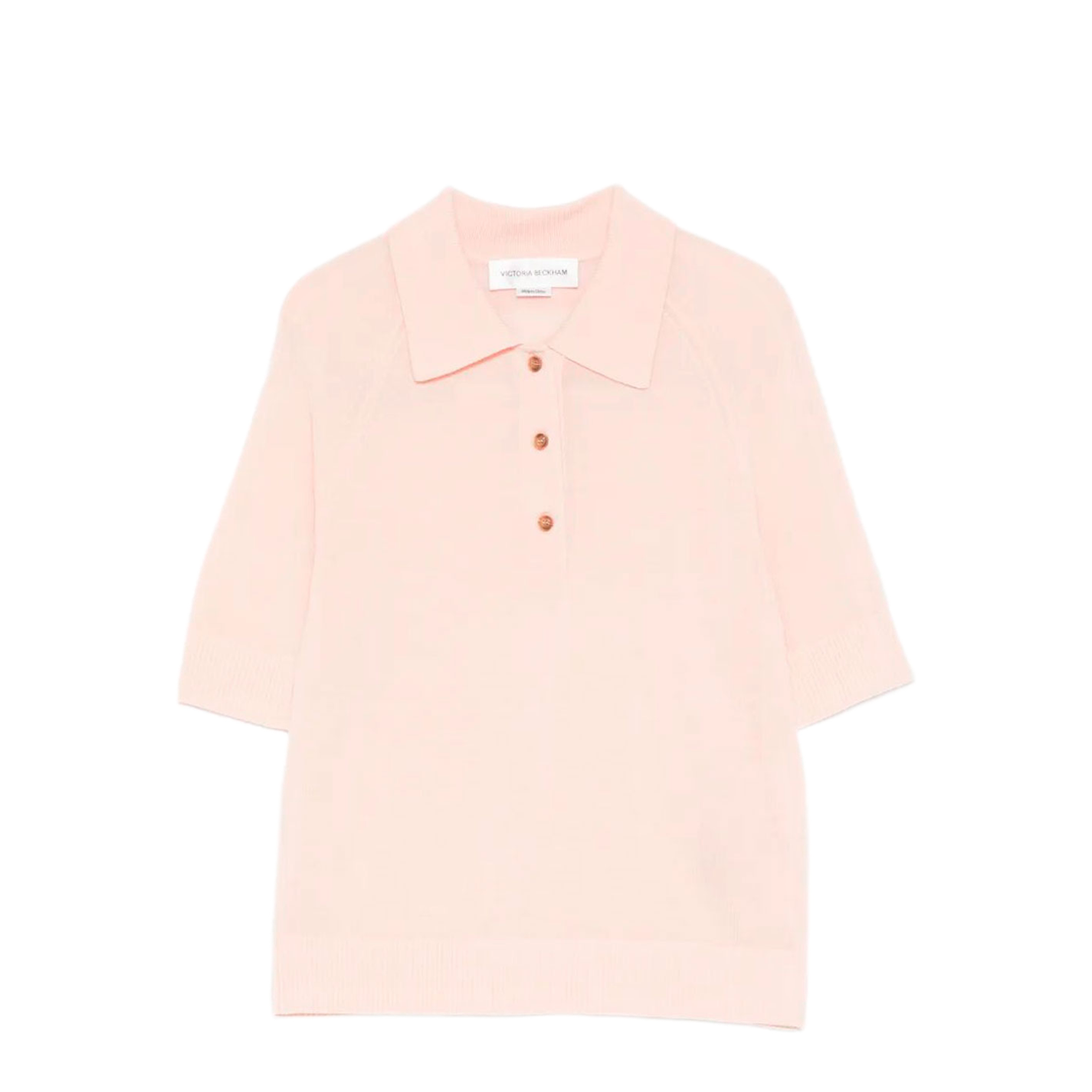 Lightweight Fine Gauge Knitted Polo Top - Image 1