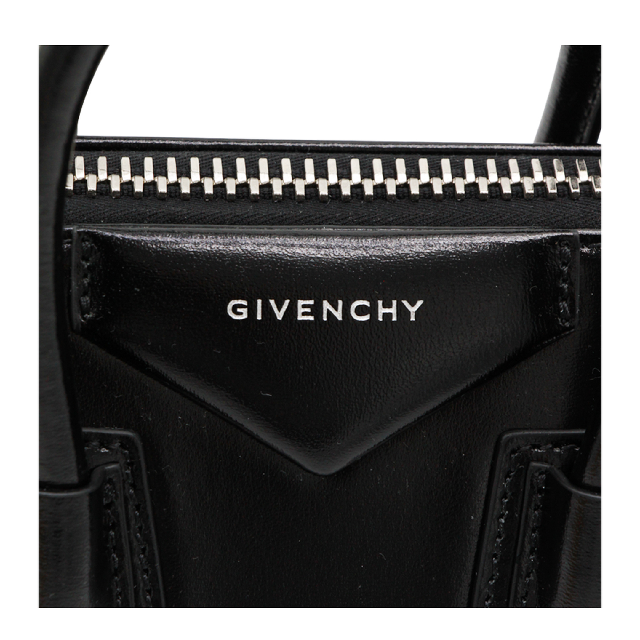 Antigona Mini Leather Shoulder Bag in Black - Image 8