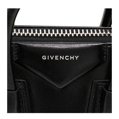 Antigona Mini Leather Shoulder Bag in Black - Image 8