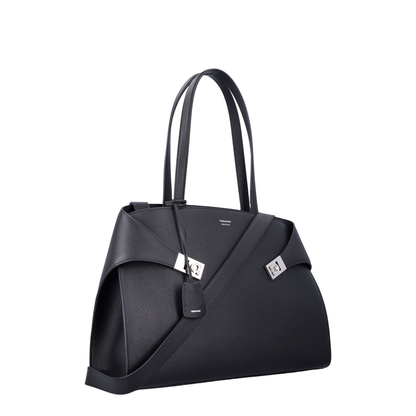 Hug Leather Shoulder Bag Black - Image 2