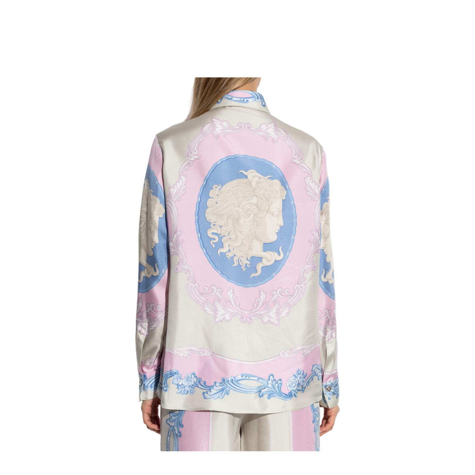 Pink Silk Shirt In Neutral - Image 4