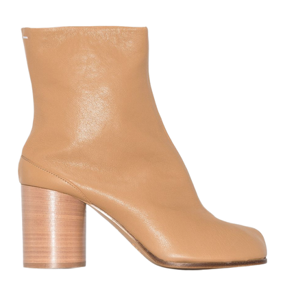 Brown Leather Tabi Ankle Boots - Image 5