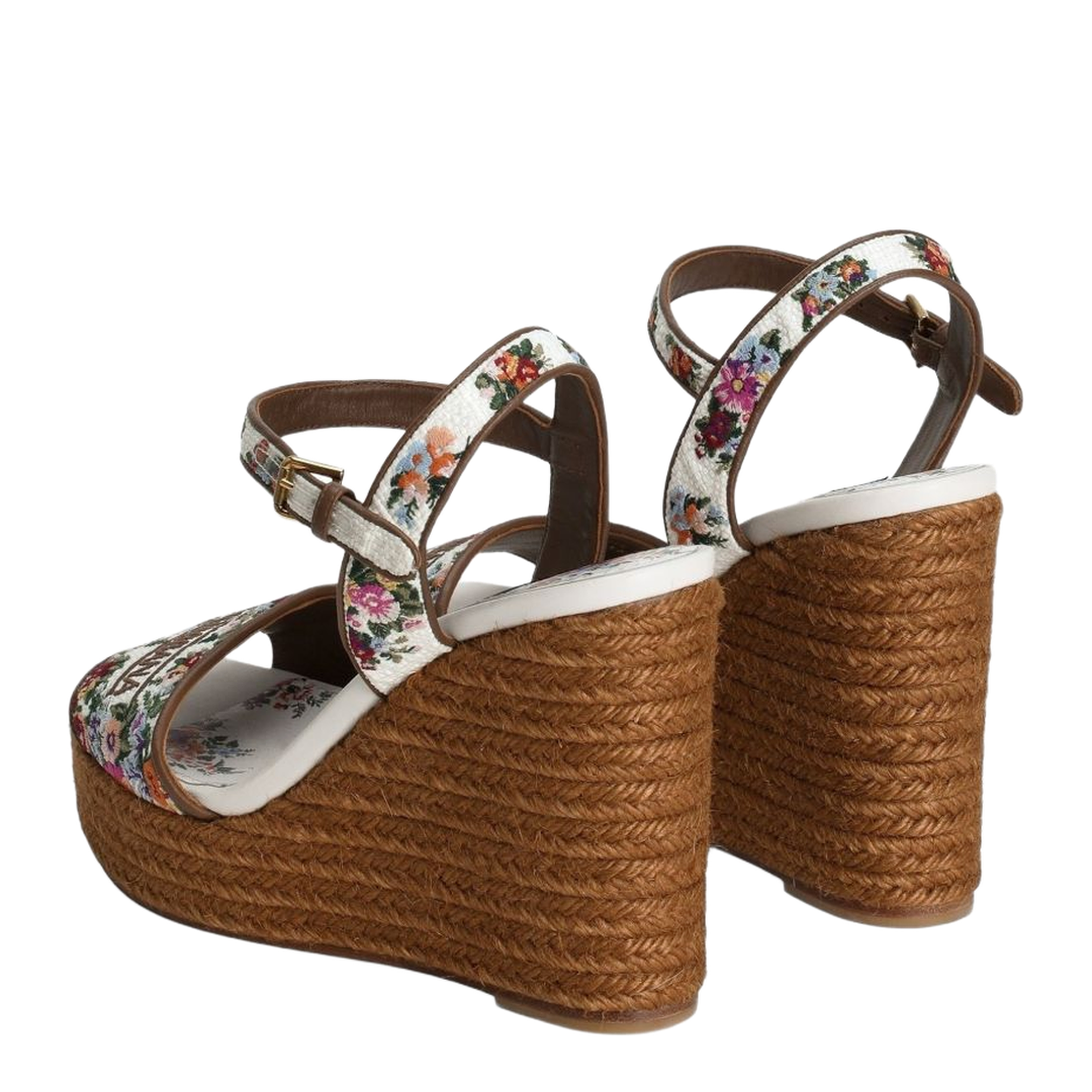 Wedge Sandals with Logo Embroidery - Image 4