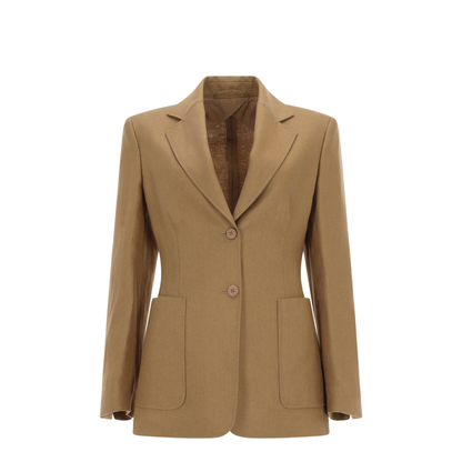 VOLONTA' SINGLE BREAST BLAZER DIAGONAL LINEN - Image 1