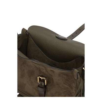 Small Calfskin Suede Bag - Camel - Image 5