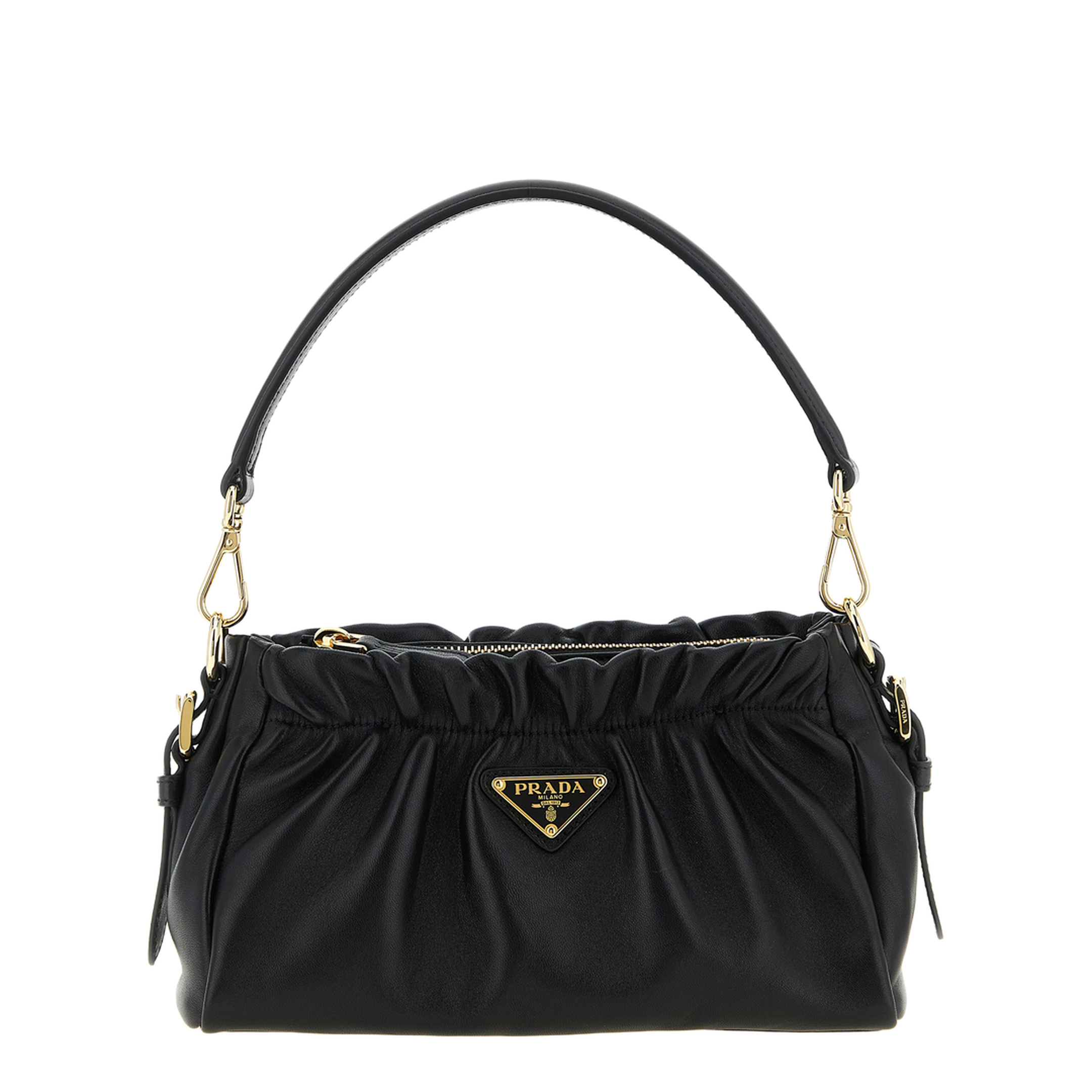 Calf Leather Shoulder Bag - Black - Image 1