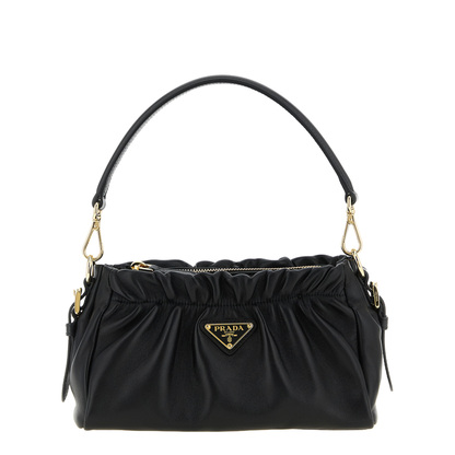 Calf Leather Shoulder Bag - Black - Image 1