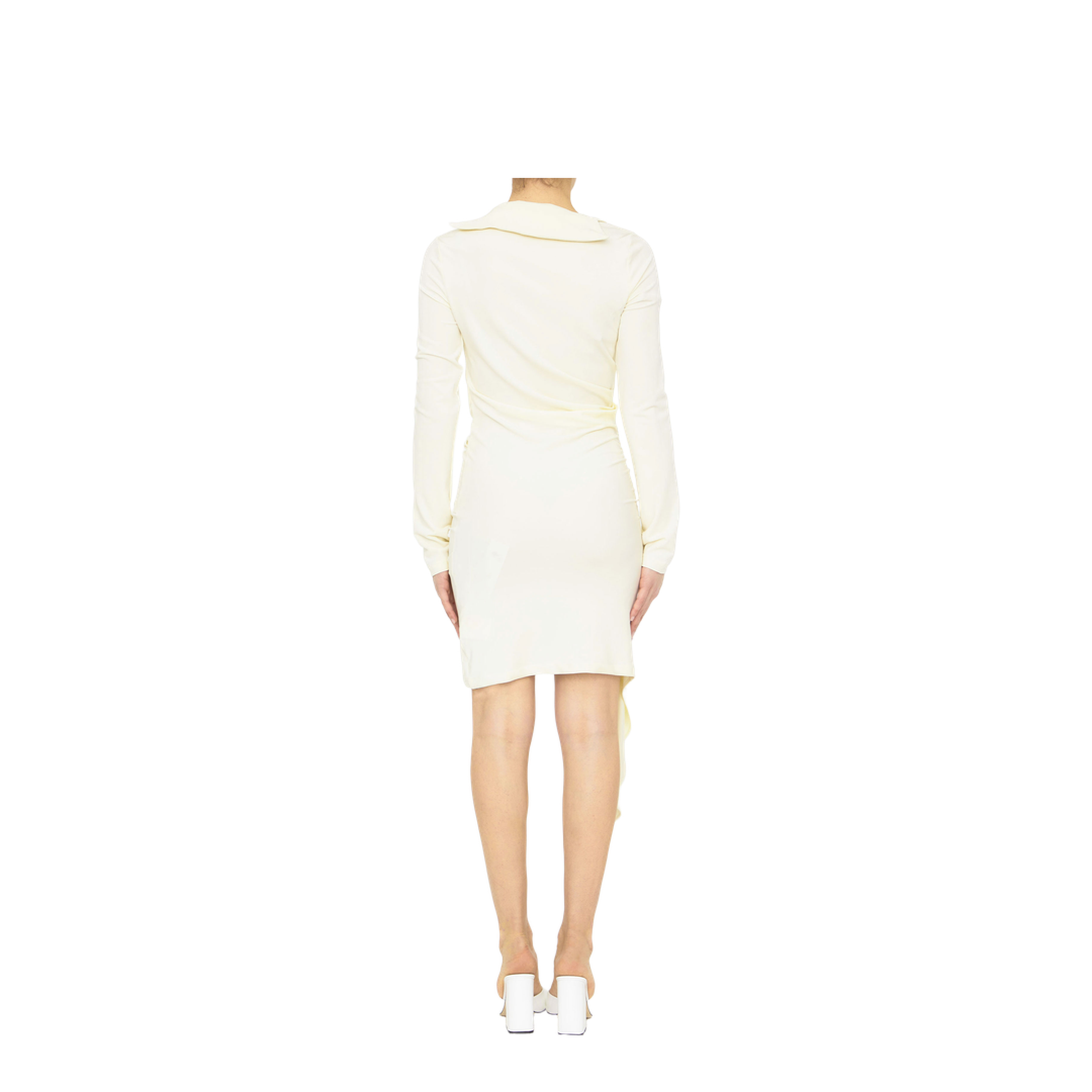 Asymmetric Ruched Minidress - Image 4