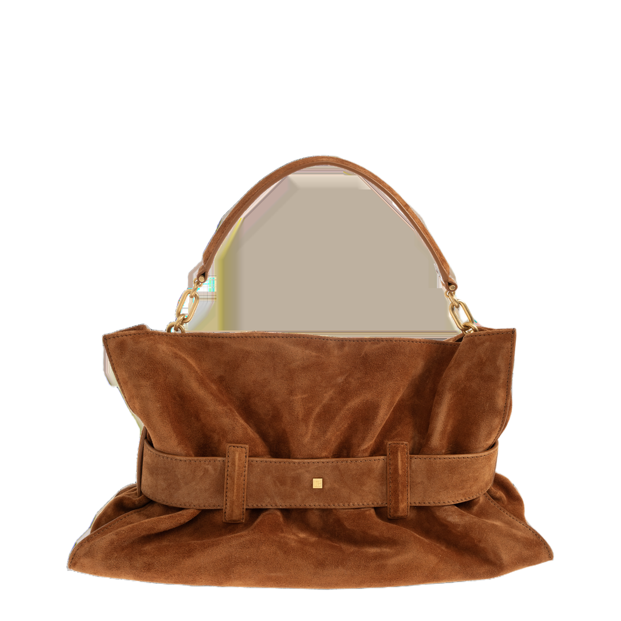 Anthem Medium Suede Leather Handbag - Brown - Image 3