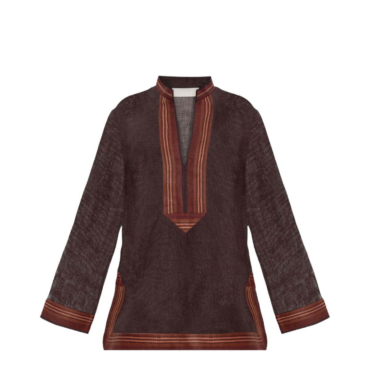 Brown Linen Blouse - Image 1