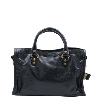 Le City Small Arena Storico Lambskin Shoulder Bag - Black - Image 6