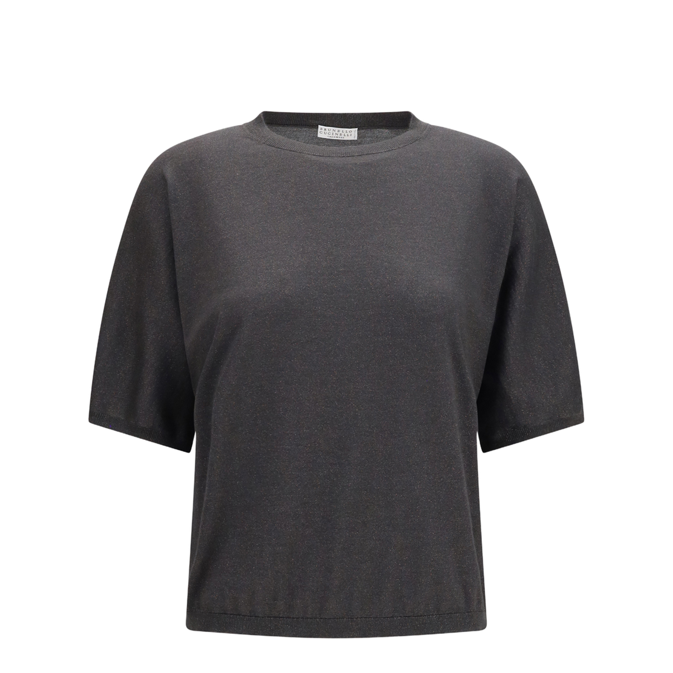 Short-sleeve Cashmere and Silk Sweater - Image 1
