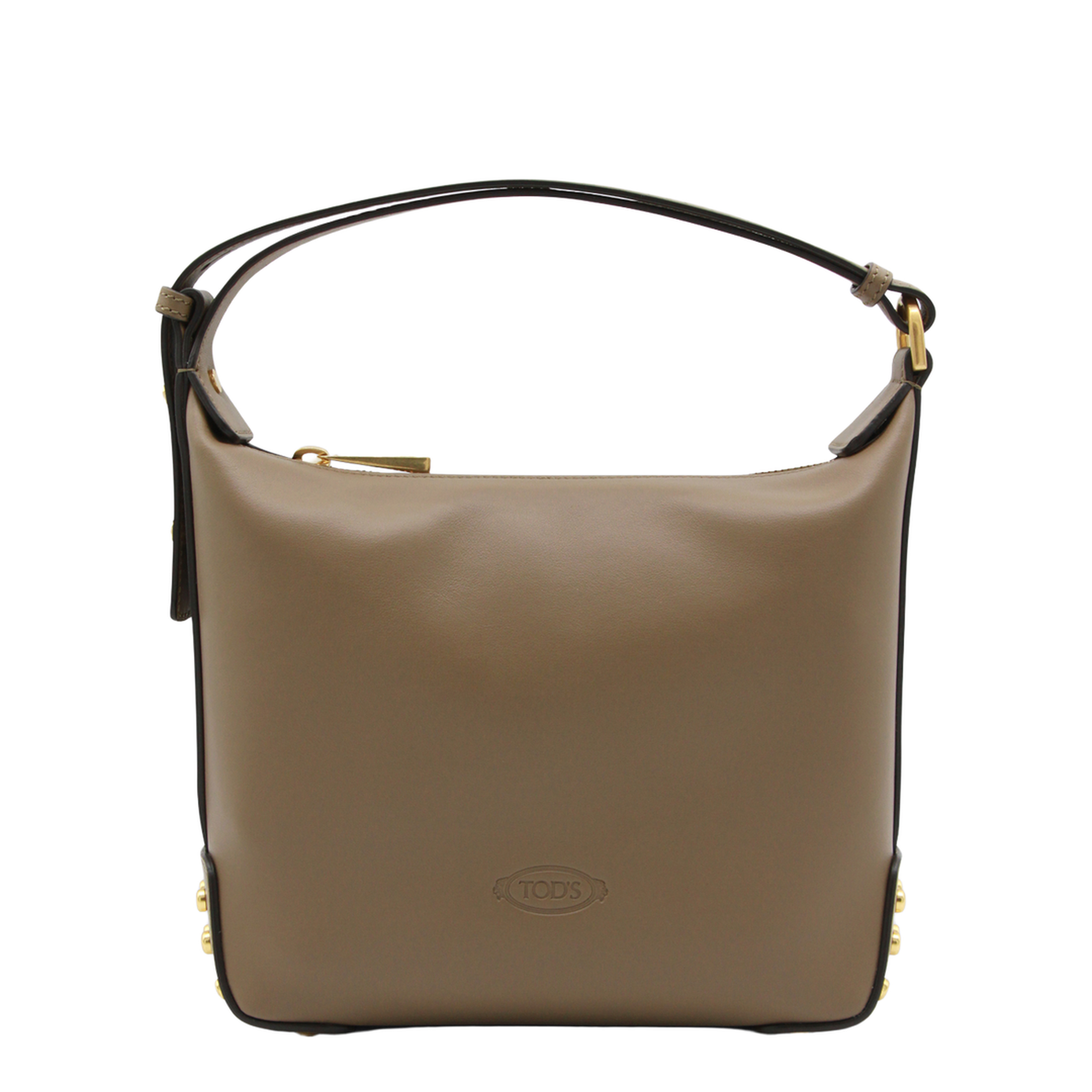 Metal Dots Mini Calfskin Shoulder Bag - Dove Grey - Image 2