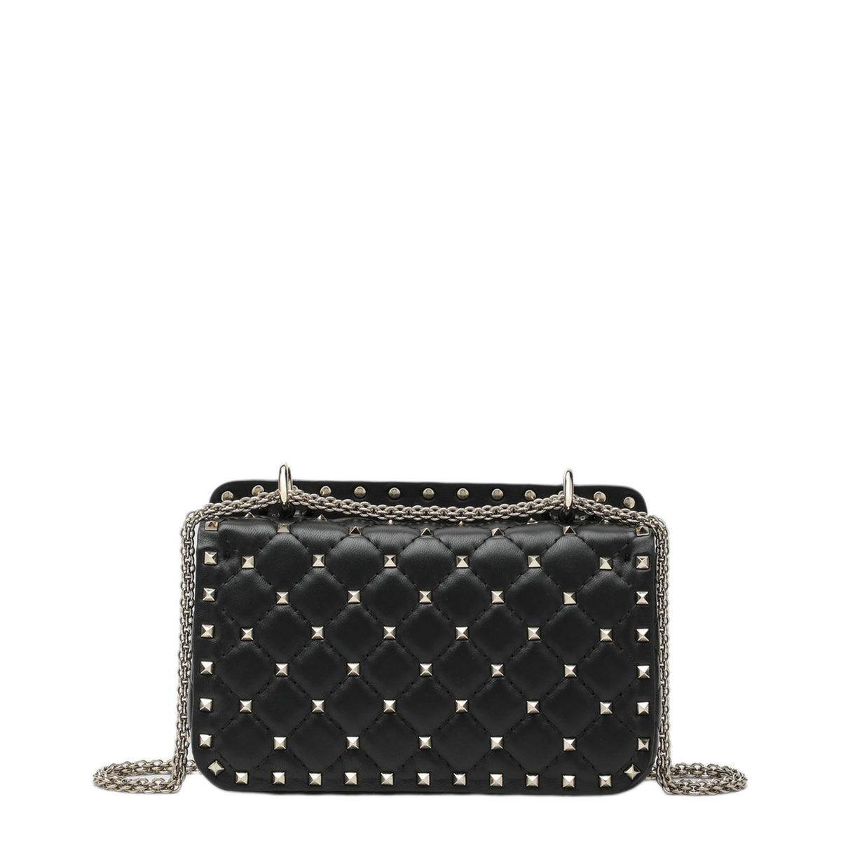 Rockstud Spike Small Nappa Shoulder Bags - Black - Image 2
