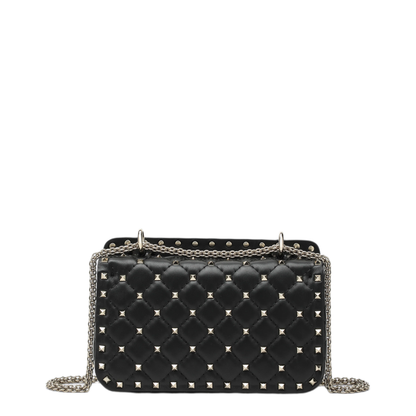 Rockstud Spike Small Nappa Shoulder Bags - Black - Image 2