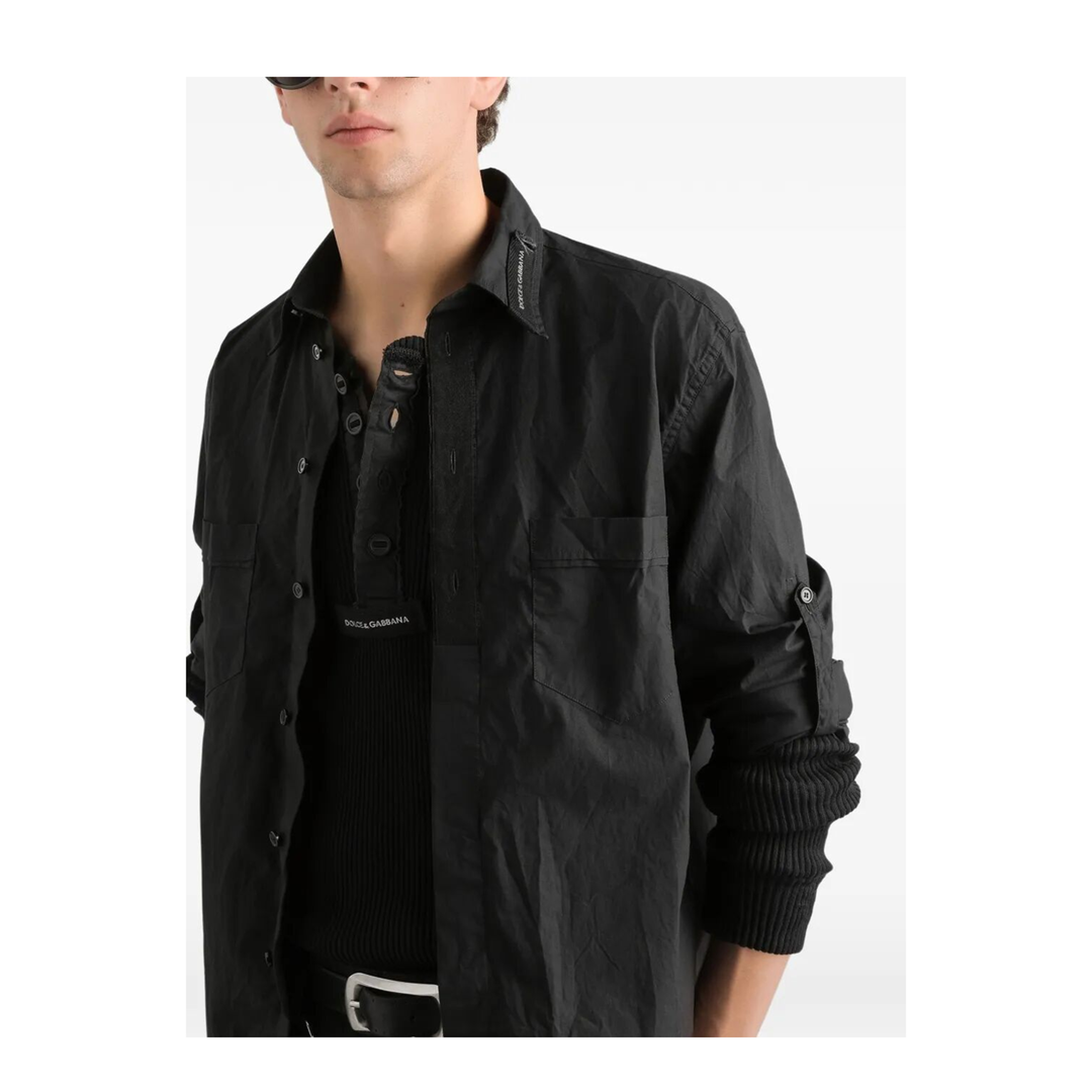 Cotton Shirt with Pockets - Image 3