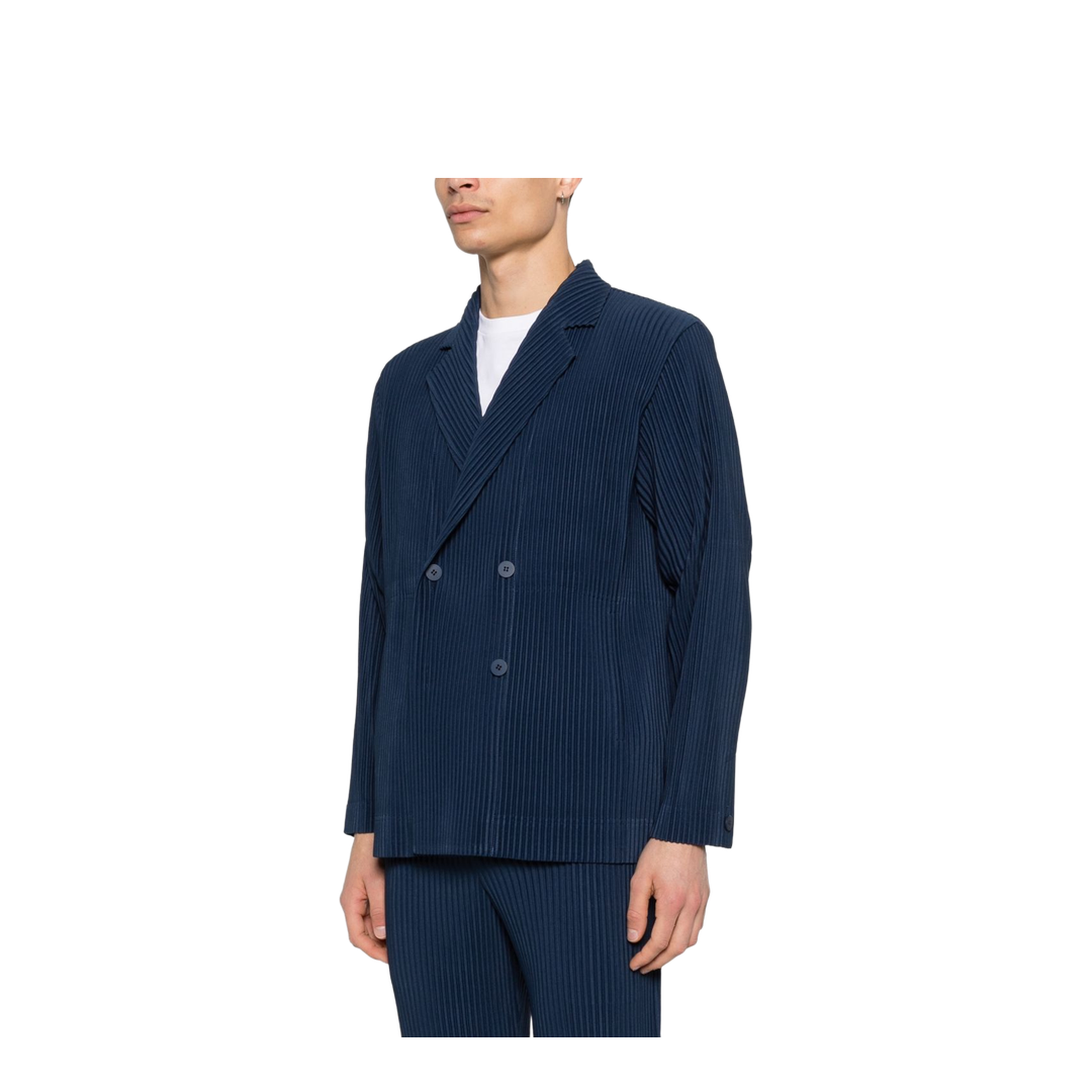 Double-Breasted Pleated Jacket - Image 2