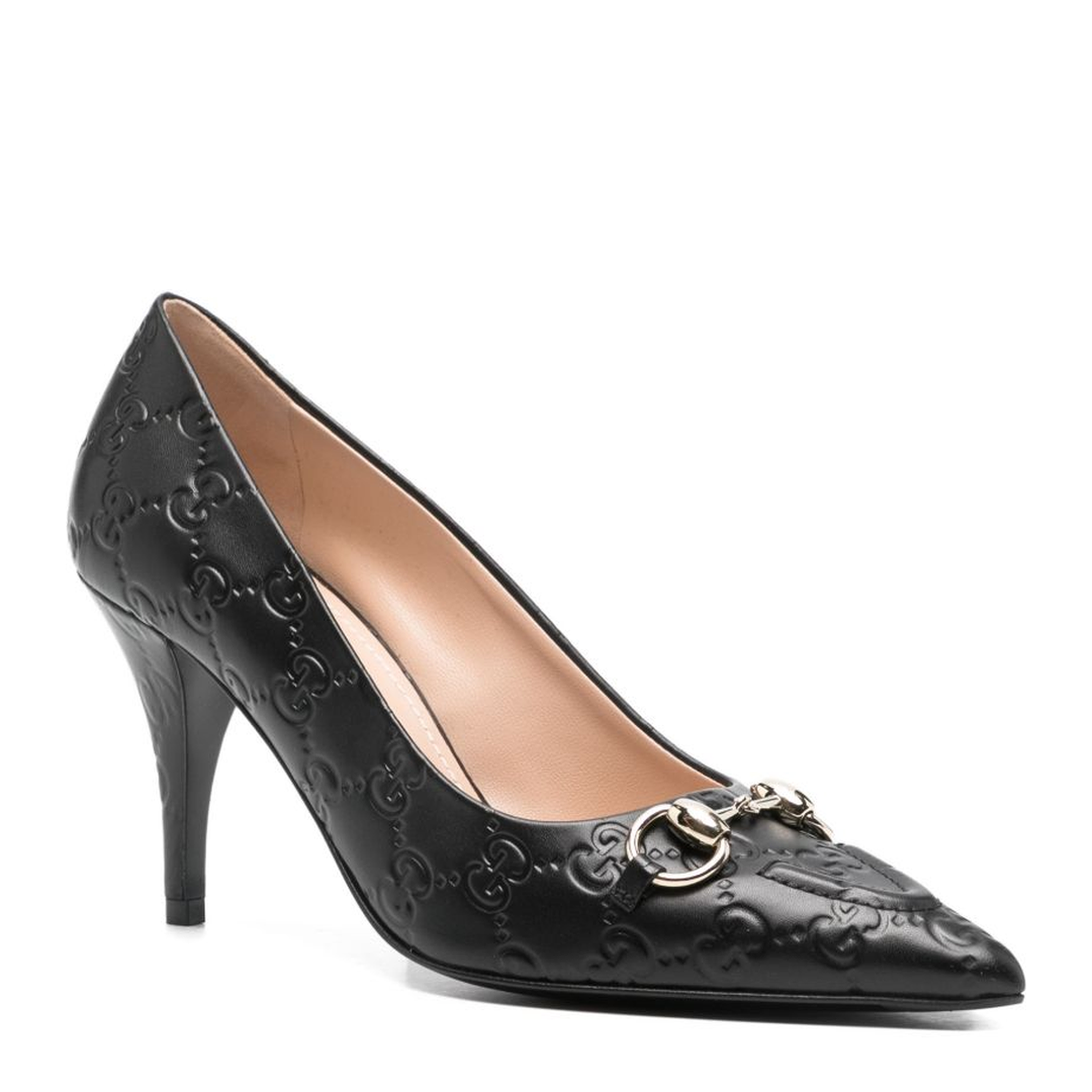 Black Leather Pumps with Horsebit - Image 3
