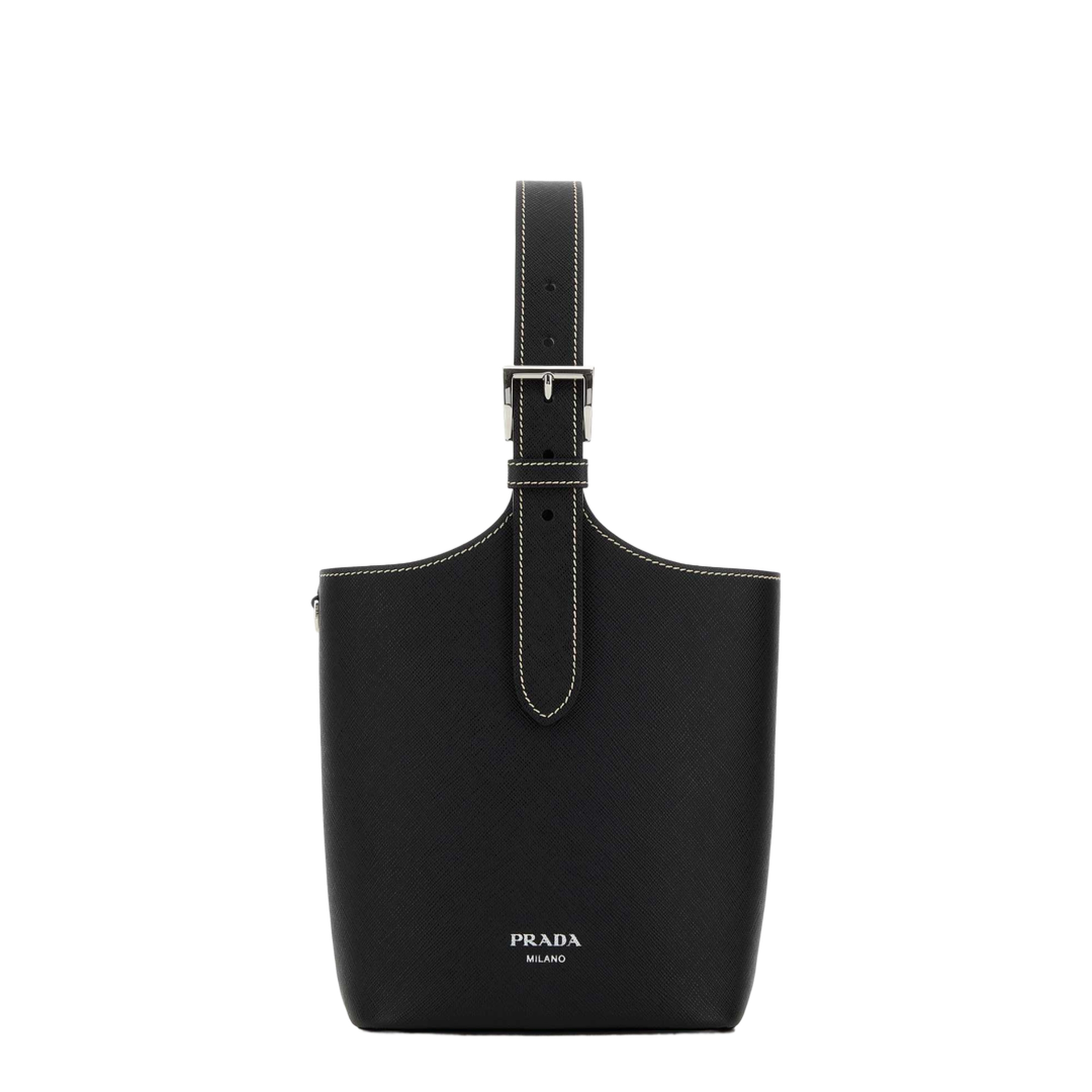 Black Leather Shoulder Bag - Image 1