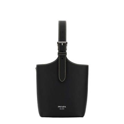 Black Leather Shoulder Bag - Image 1