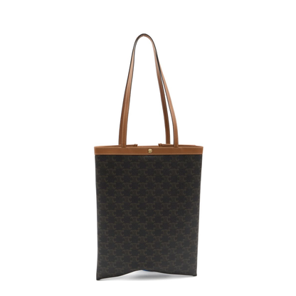 Medium Calfskin Flat Shopper - Brown - Image 1