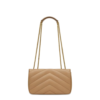 Loulou Small Matelassé Lambskin Crossbody Bag - Natural Tan - Image 5