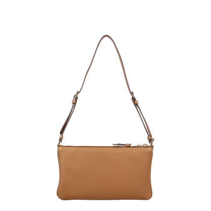 Summer Leather Pouch Bag Camel - Image 4