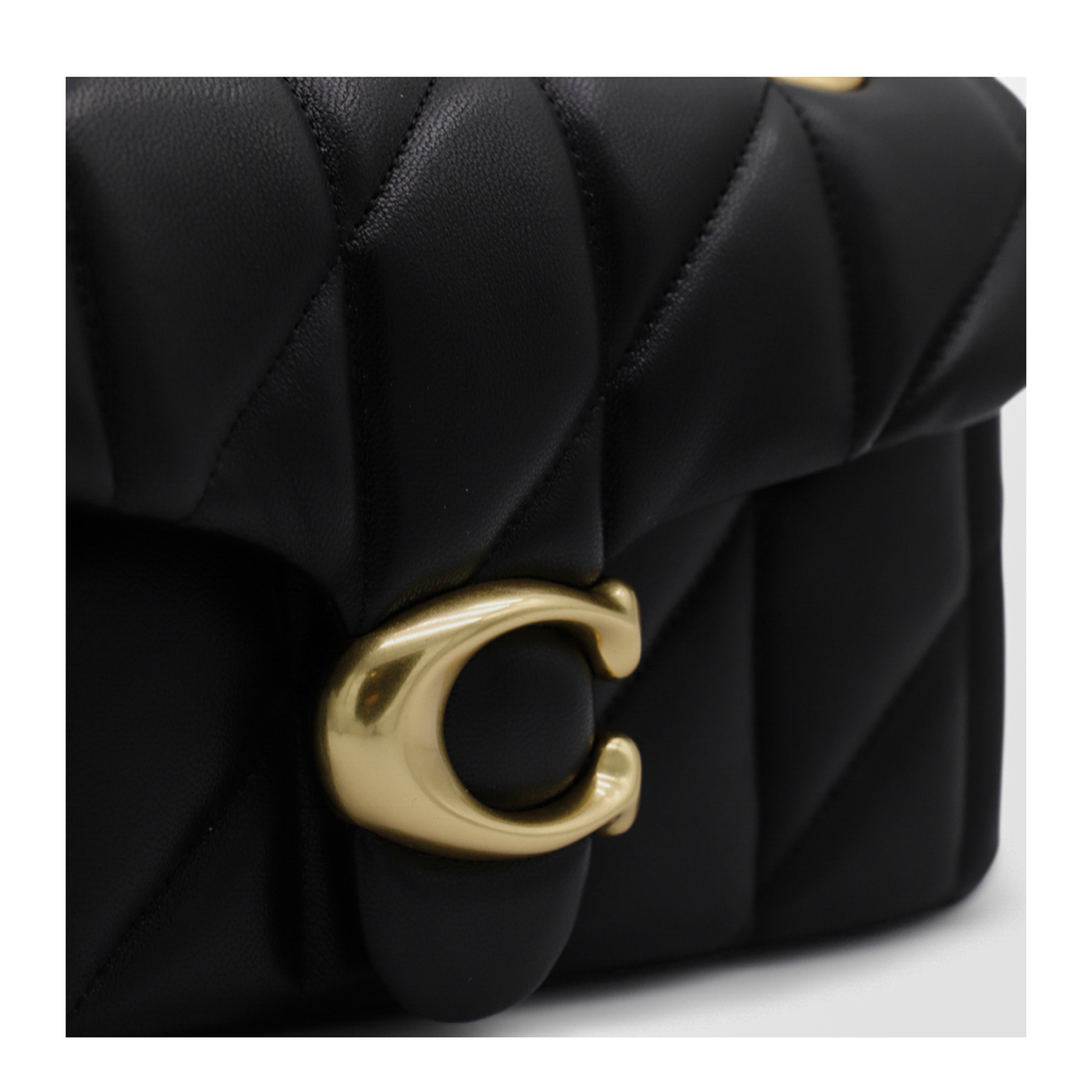 Tabby 20 Nappa Leather Shoulder Bag - Brass/Black - Image 8