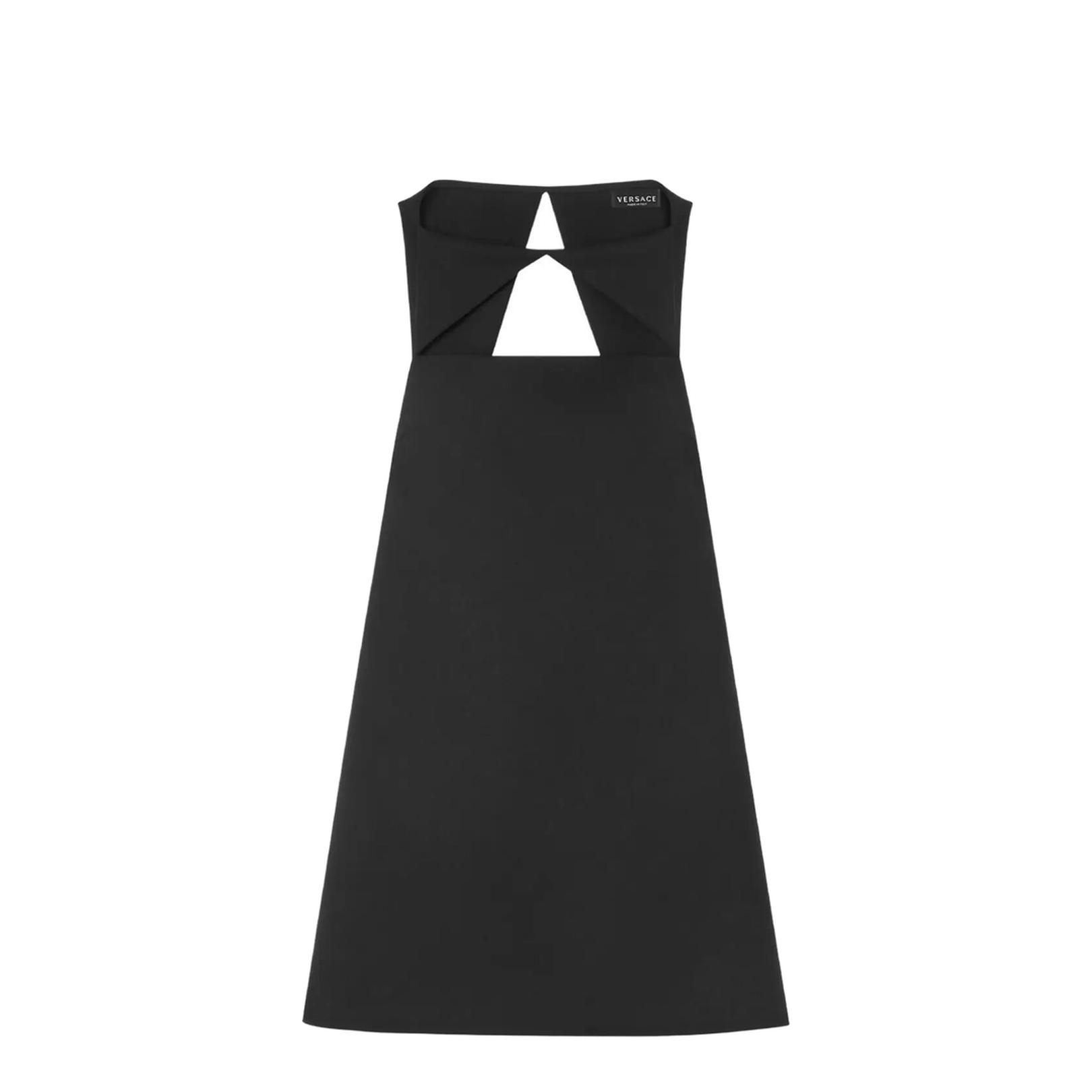 Wool Blend Straight Mini Dress With Cut-out - Image 4