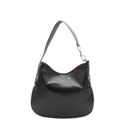 Hackney Shoulder Bag High Shine Calf Leather - Black - Image 5