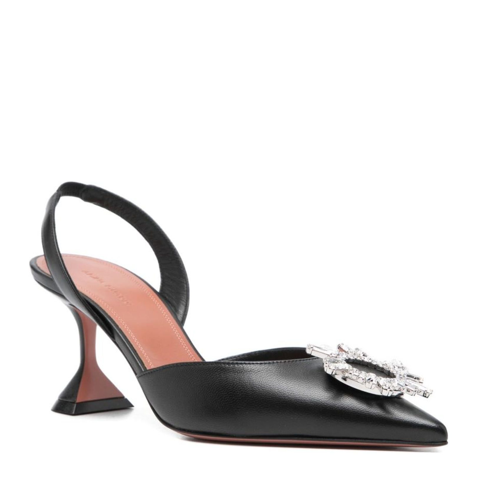 Leather Slingback Pumps Black - Image 3