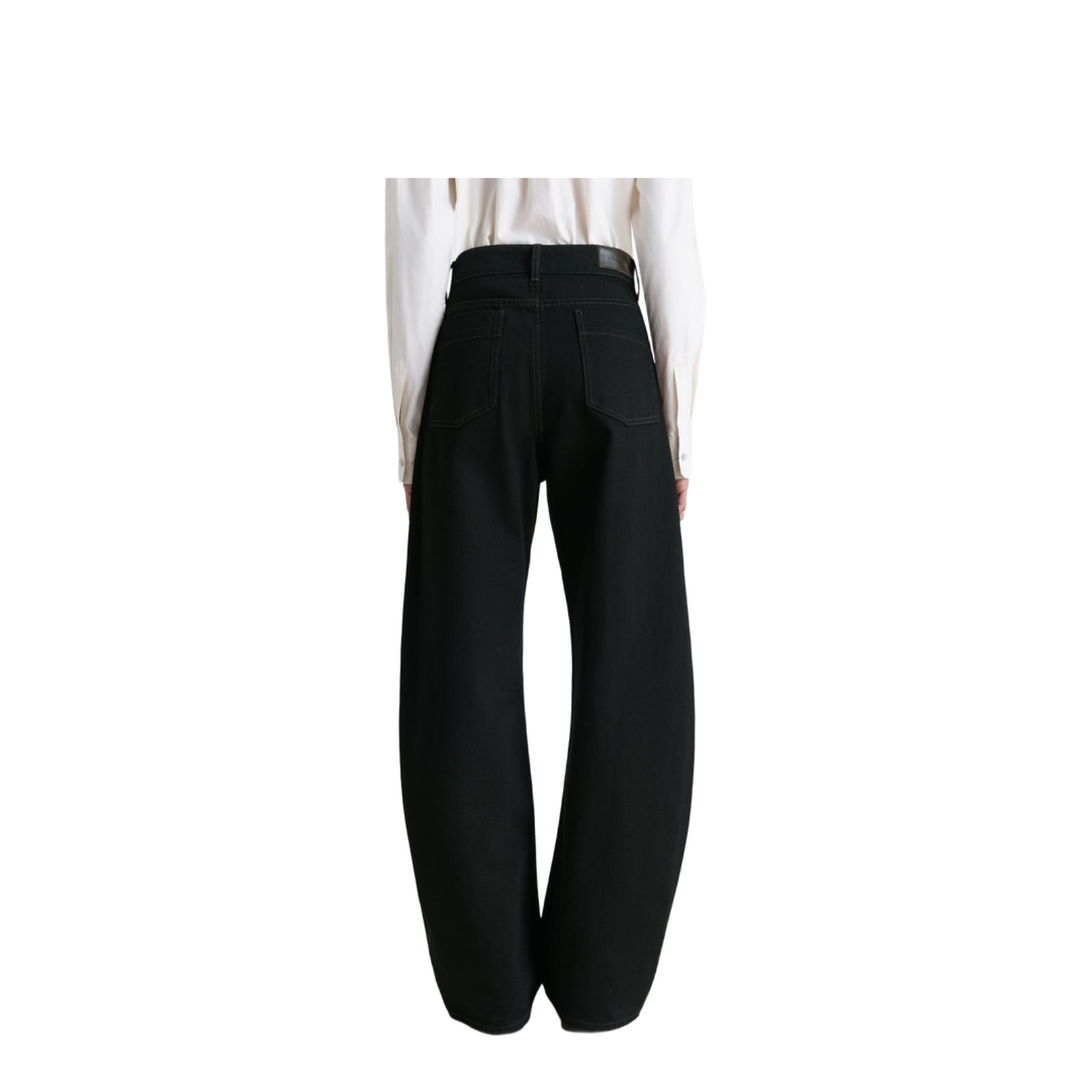 Cotton High-Waisted Trousers - Image 2