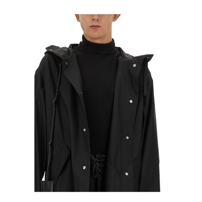 Big Logo Long Jacket - Black - Image 4
