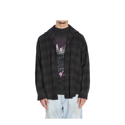 Layered Shirt in Black - Image 1