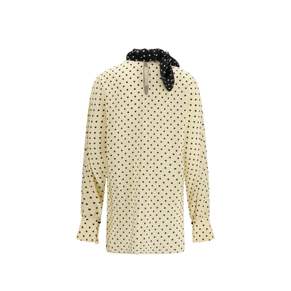 Polka Dot Blouse With Side Bow - Image 2